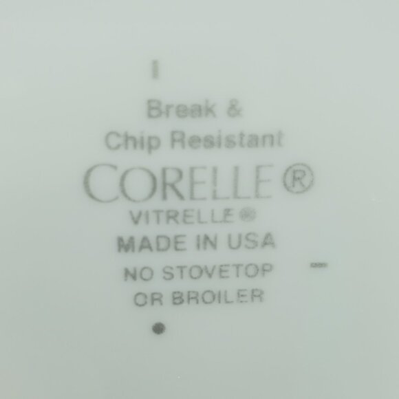 Corelle Gray Band Vegetable Serving Bowl Apricot Grove Solitary Silk Blossoms - Picture 6 of 6